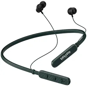 Bouncefit Sonic 144 Bluetooth Wireless Neckband, 35H Continuous Playback Battery, Deep Bass, Stereo Sound, HD Calls, Type C Fast Charging, Rich Audio, Earbuds with Mic Earphones (Green)