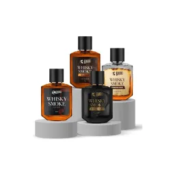 BEARDO Whisky Smoke Collectors Edition -Bourbon,Firebomb,Single Malt & Whiskey Smoke (50ml x 4) | Long Lasting Fragrance | Long Lasting Perfume for Men | Gift for Men | Gift for Friend