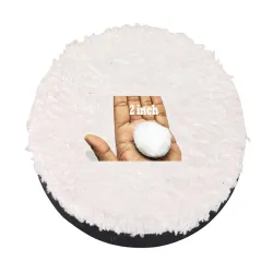 DIY Crafts Only Fur Felt Pad For Buffing Sponge Car Polishing Pad Disc Wool Disc Polishing Wax Sanding Pad Cleaning Pad Drill Adapter (Only Fur Felt Pad) (5 Pcs, 2' inch Fur Felt Pad Only)