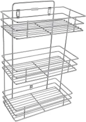 Kombuis Kitchenware Utensil Kitchen Rack 3 Layer Wall Mount Stainless Steel Multipurpose Storage Rack /Shelf, Kitchen Rack Steel