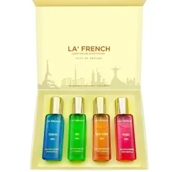 La French Luxury Perfume Gift Set for Men – 4 × 20ml | Spicy, Floral, Musk & Fresh Long-Lasting Fragrances | Premium Men’s Perfume Collection