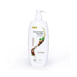 Patanjali Kesh Kanti Reetha Hair Cleanser 650 Ml, Natural Shampoo for Thick & Black Hairs, Scalp Cleansers for Men and Women, All Types