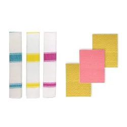 Scotch-Brite Kitchen Towel Large (Pack of 3) and Sponge Wipe Large (Pack of 3)