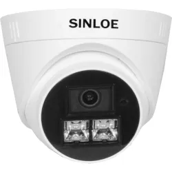 SINLOE 2 MP Color Night Vision Wired Day/Night 24 Hour Full Color Vision 1080p Full HD Indoor Dome CCTV Surveillance Camera Compatible with 2MP and Above DVR, White