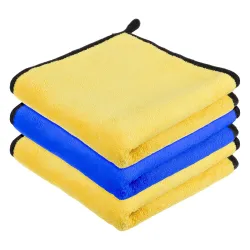 Urbane Home Cleaning Towel | Reusable Cleaning Cloths for Kitchen | Duster Towel for Home Cleaning | 400 GSM Cleaning Cloth Towel with Hanging Loop | 40x40 | Pack of 3 | Multi
