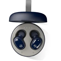 ZEBRONICS Zeb-Sound Bomb 1 TWS Earbuds with BT5.0, Up to 12H Playback, Touch Controls, Voice Assistant, Splash Proof with Type C Portable Charging Case (Blue)