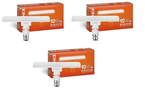 Halonix 10 Watts B22d LED bulb tube Light Cool White, Pack of 3, T-bulb