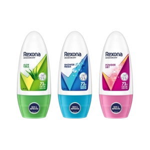 Rexona Aloe Vera, Shower Fresh, Powder Dry Underarm Roll On Deodorant Deodorant Roll-on - For Women (150 ml, Pack of 3)