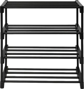 FurniGully 4 layer Rack Plastic Collapsible Shoe Stand