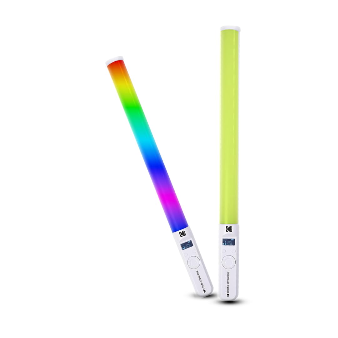 Kodak S1290 RGB Video Stick Light | 2500K–9000K Adjustable Color Temperature | 95+ CRI | Multiple RGB Lighting Effects | Lightweight LED Fill Light for Photography & Video
