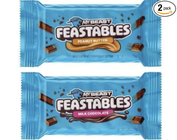 Mr.Beast Combo Pack (Milk Chocolate |And | Peanut Butter) Creamy Smoothness Delicious Texture Bar Each 35g (Pack Of 2)