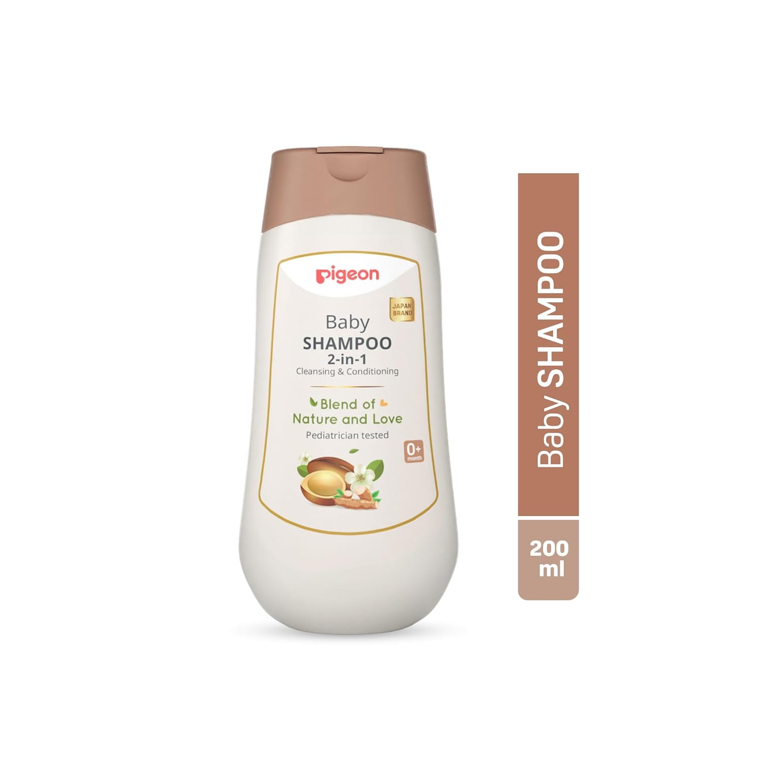Pigeon 2-in-1 Baby Shampoo For Cleansing & Conditioning, Enriched With Avocado Oil & Marshmallow Extract, Parabens Frew, SLS & SLES Free - 200 ml