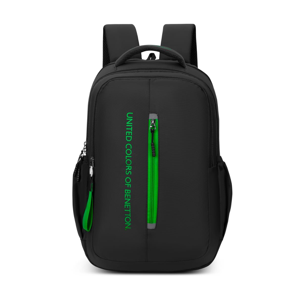 United Colors of Benetton Unisex High-School Backpack RUNWAY | 3-Compartment Slim Design with Branded Print | Backpack for School Girls and Boys | 25L Capacity