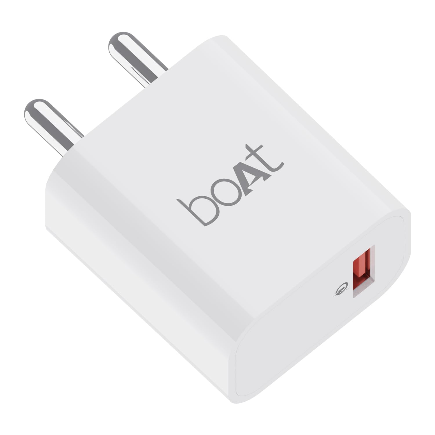 Boat 18W QC 3A with Fast Charge, Smart IC Protection, Auto Detection for Samsung, Xiaomi & Android Users (White) 2-pin