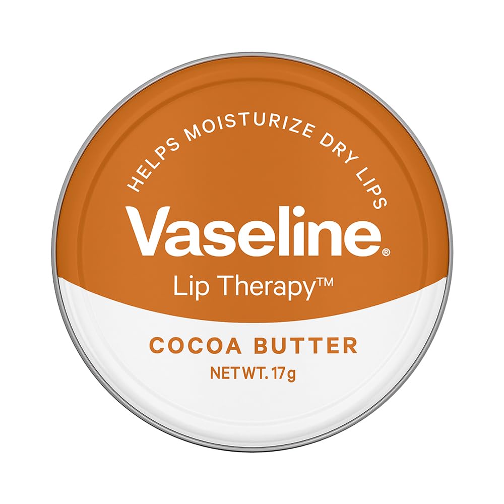 Vaseline Lip Tins Cocoa Butter, 17g | Infused with Cocoa Butter for Hydration & Glossy Shine Softline (Transparent)