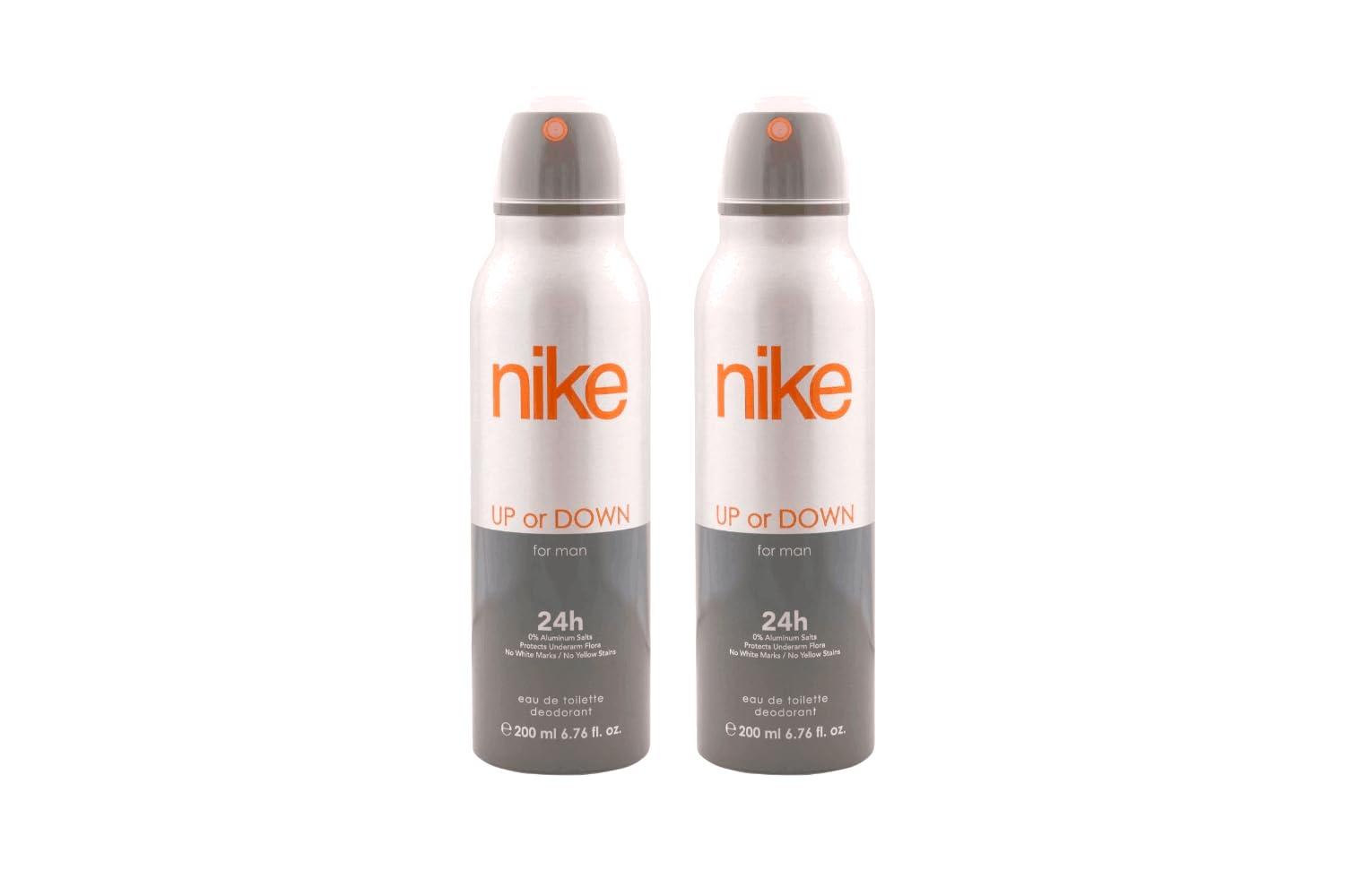 Nike Up Or Down Deodorant Aerosol For Men | Long-Lasting Freshness & Odour Protection | Sporty Masculine Fragrance | 200 ml Each (Pack of 2)