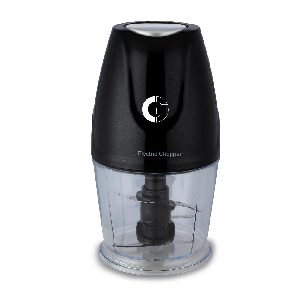 CG - CHADR300 Adrina 300W Electric Vegetable Chopper Cutter, Chop, Mince, Dice, Whisk,Twin Blade, Large 400ML Bowl, OneTouch Operation, Compact Design, 2Yr Manufacturer Replacement Warranty - Black