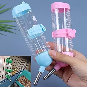 Plastic Hamster Water Bottle Dispenser Automatic Feeding Device for Hamster Rabbit Dog Small Animals Supplies Pet Drinking Bottles (250 Ml)