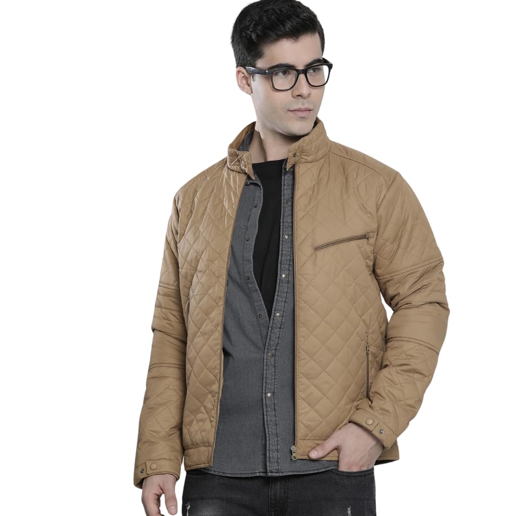 The Indian Garage Co Men Slim Fit Solid Puffer Jackets
