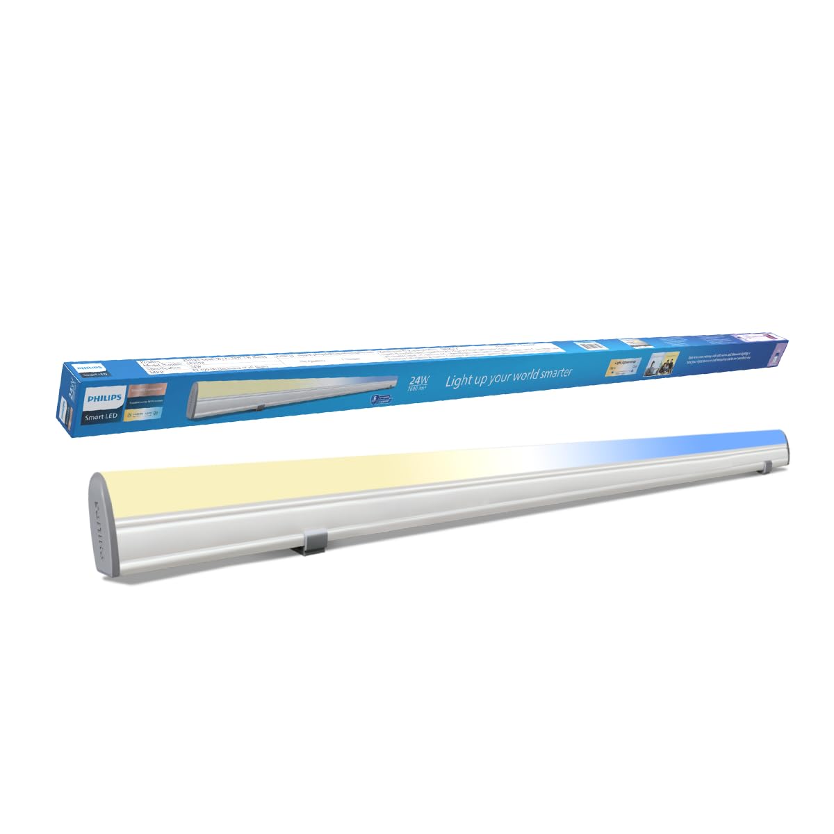 Philips Smart Wi-Fi LED Batten 24-Watt WiZ Connected (Pack of 1) (Shades of White + Tuneable + Dimmable + Pre-Set Modes) (Compatible with Amazon Alexa and Google Assistant), Pack of 1