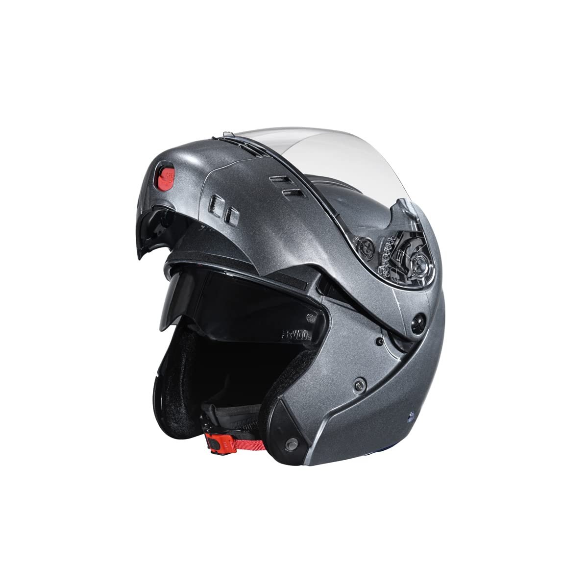 Studds NINJA 3G Flip Up Full Face Helmet with Double Visor (Gun Grey, x-large)