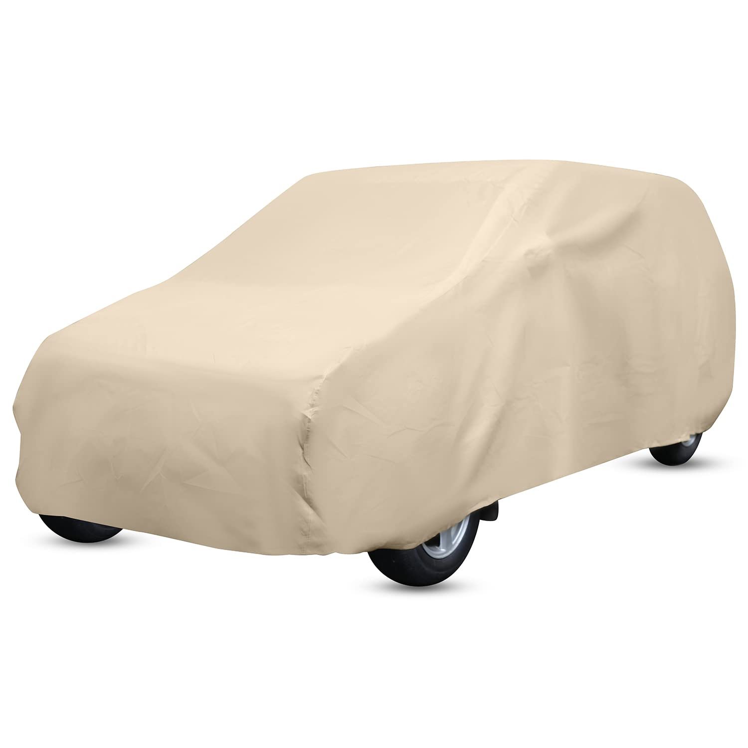 Solimo 7 Seater Car Cover, Beige (Innova, Innova Crysta, Ertiga, Marazzo, Etc.), for Car