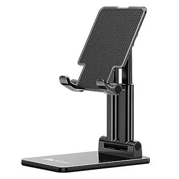 Smart Holder Adjustable Mobile Stand for Online Classes Study Phone Stand for Table, Bed, Youtuber Video Recording Desktop Stand,Gaming, Tripod Compatible with All Mobiles (White)