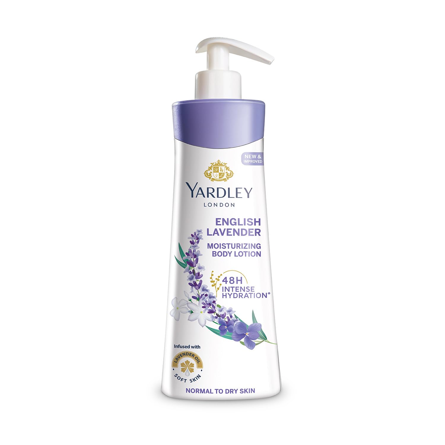 Yardley London English Lavender Moisturizing Body Lotion With Germ Shield | Infused With Lavender Oil | Daily Use Hand & Body Lotion With Natural Floral Extracts For Women | 400ml