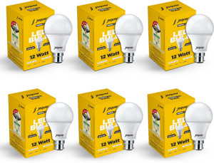 Jaquar 12 W Basic Standard B22 LED Bulb (White, Pack of 6)