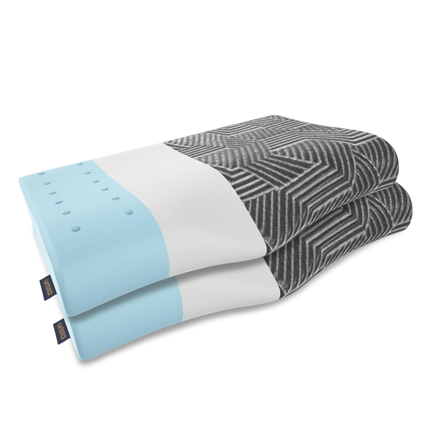 Orista™ Advance Gel Blended Cervical Memory Foam Pillow | 2 Year Warranty | Orthopedic Neck & Shoulder Support Pillow for Sleeping | Improves Posture & Spinal Alignment | 19 x 12 x 4 Inch | Set of 2