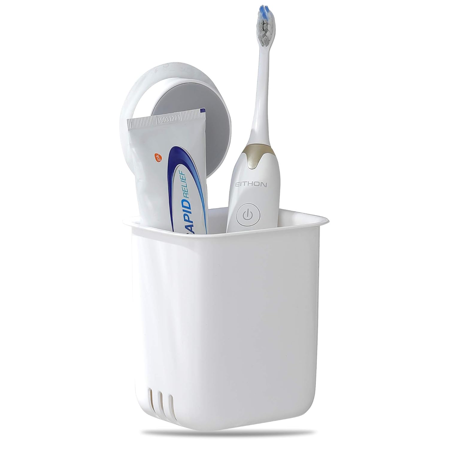 Nyarra Toothbrush Holder for Bathroom | Self Adhesive Wall Mounted Toothbrush Holder | Multifunctional Organizer for Electric Toothbrush | Washroom Organizer for Tooth Brush -