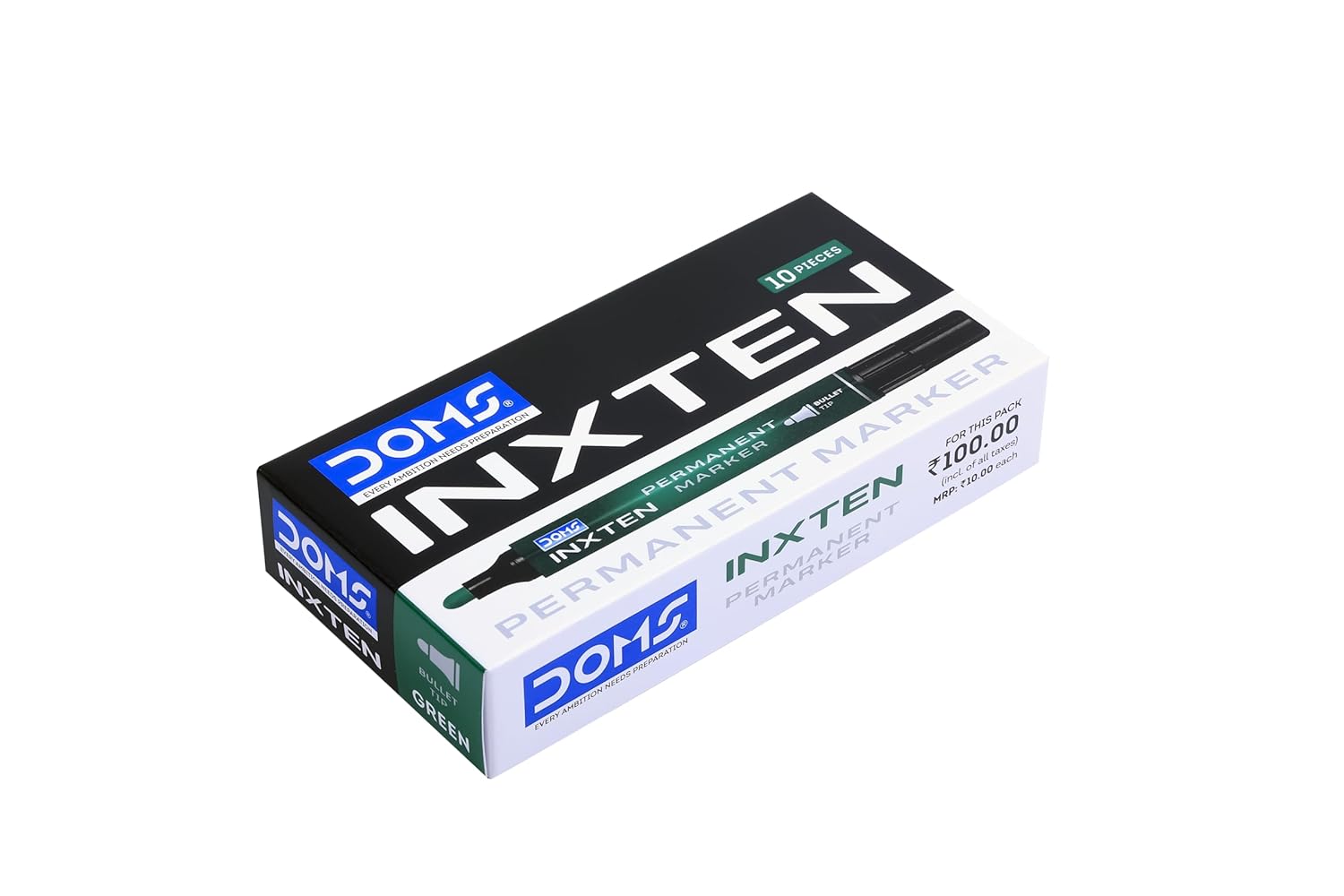Doms INXTEN PERMANENT MARKER PEN GREEN