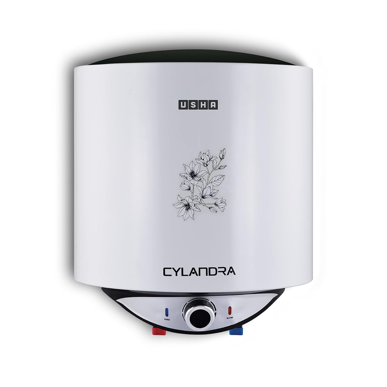 Usha Cylandra 10 Litre Storage Water Heater With Free Installation (White), Wall Mounting