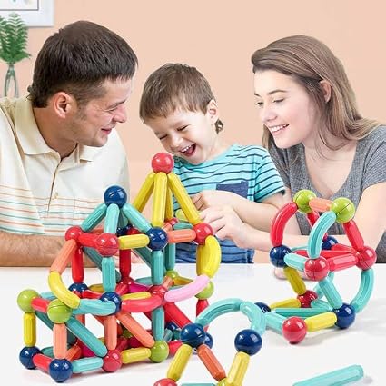 Brand Conquer Magnetic Sticks Building Blocks for Kids Toys for Girls | Magnetic Toys for Boys Age 3+Year 4 5 6 7 8 10 12 14 Old Educational Stem Learning Magnet Stick with Balls Game (36 Pcs)