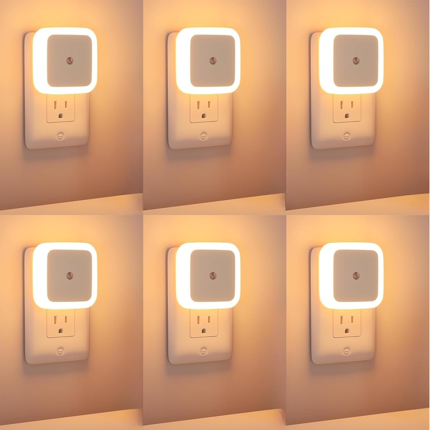 One94Store Plastic Smart Motion Sensor LED Light Bulb with Automatic On/Off and Dimmable Warm White Glow, Energy Efficient 7W LED Bulb for Home, Stairs,Kitchen, Bathroom, Wardrobe Lighting, Pack of 6