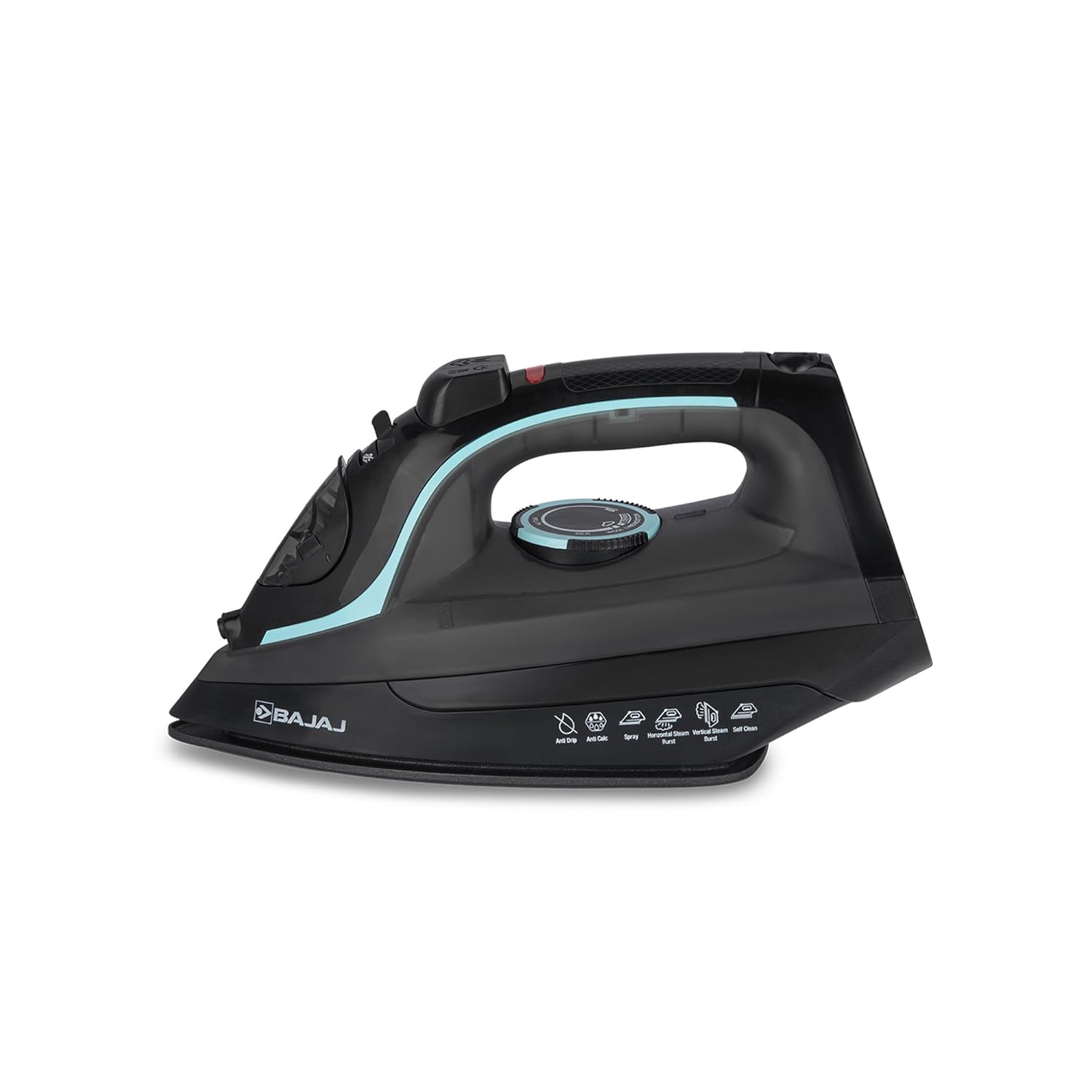 Bajaj Mx 45 Steam Iron | 2000 Watts Power For Faster Ironing | Non Stick German Coated Technology | 220 Ml Water Tank Capacity | 2-Yr Warranty | Black