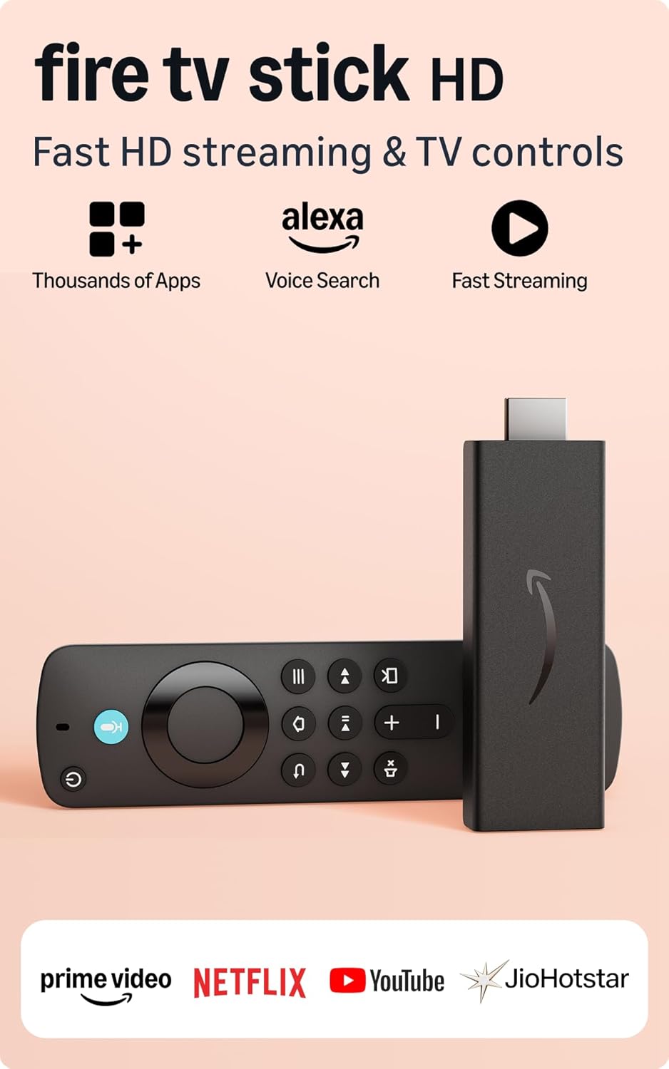 Amazon Fire TV Stick HD, Alexa Voice Remote with TV ...