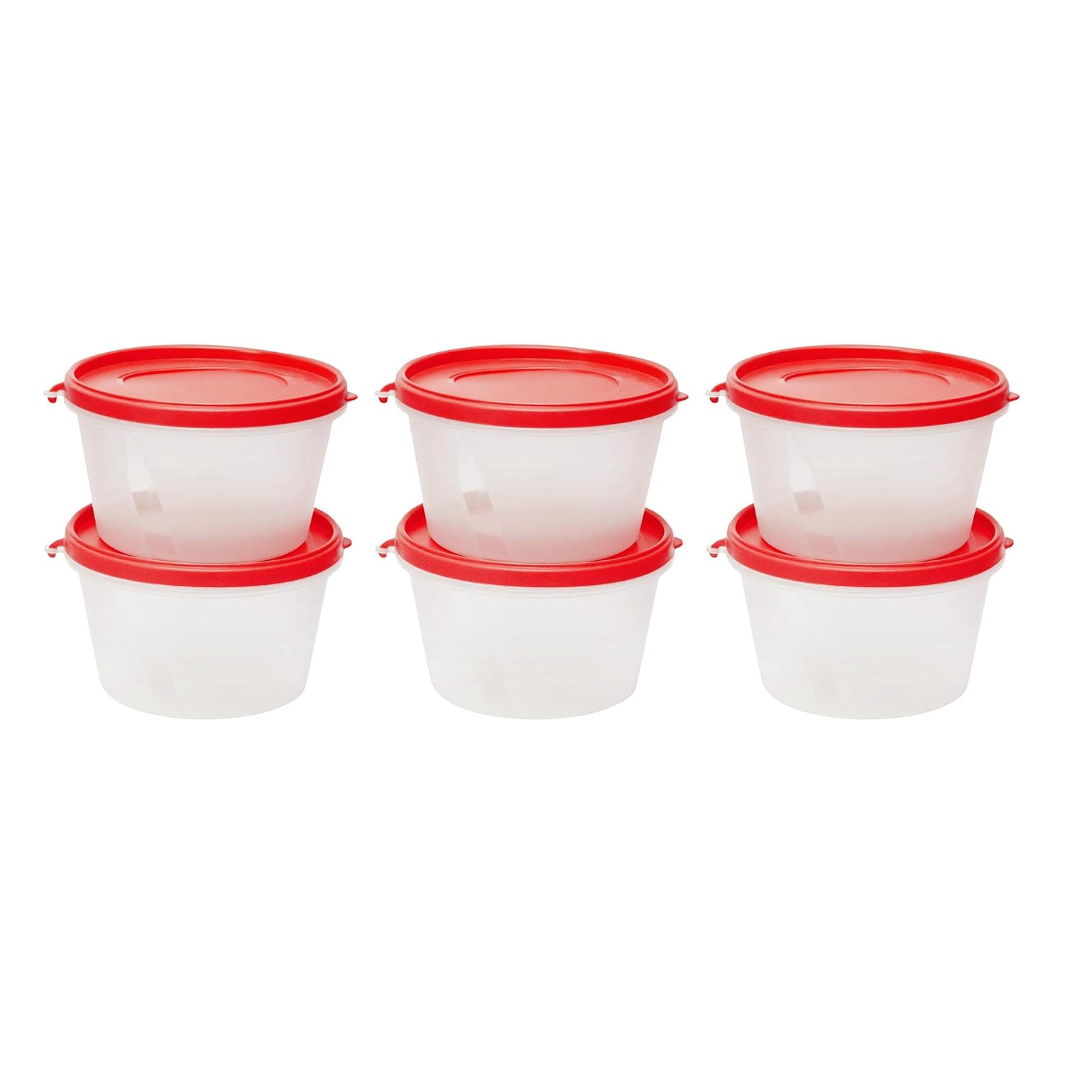Cutting EDGE Nesterware 750ml Stackable Container (Set of 6, Light Red)