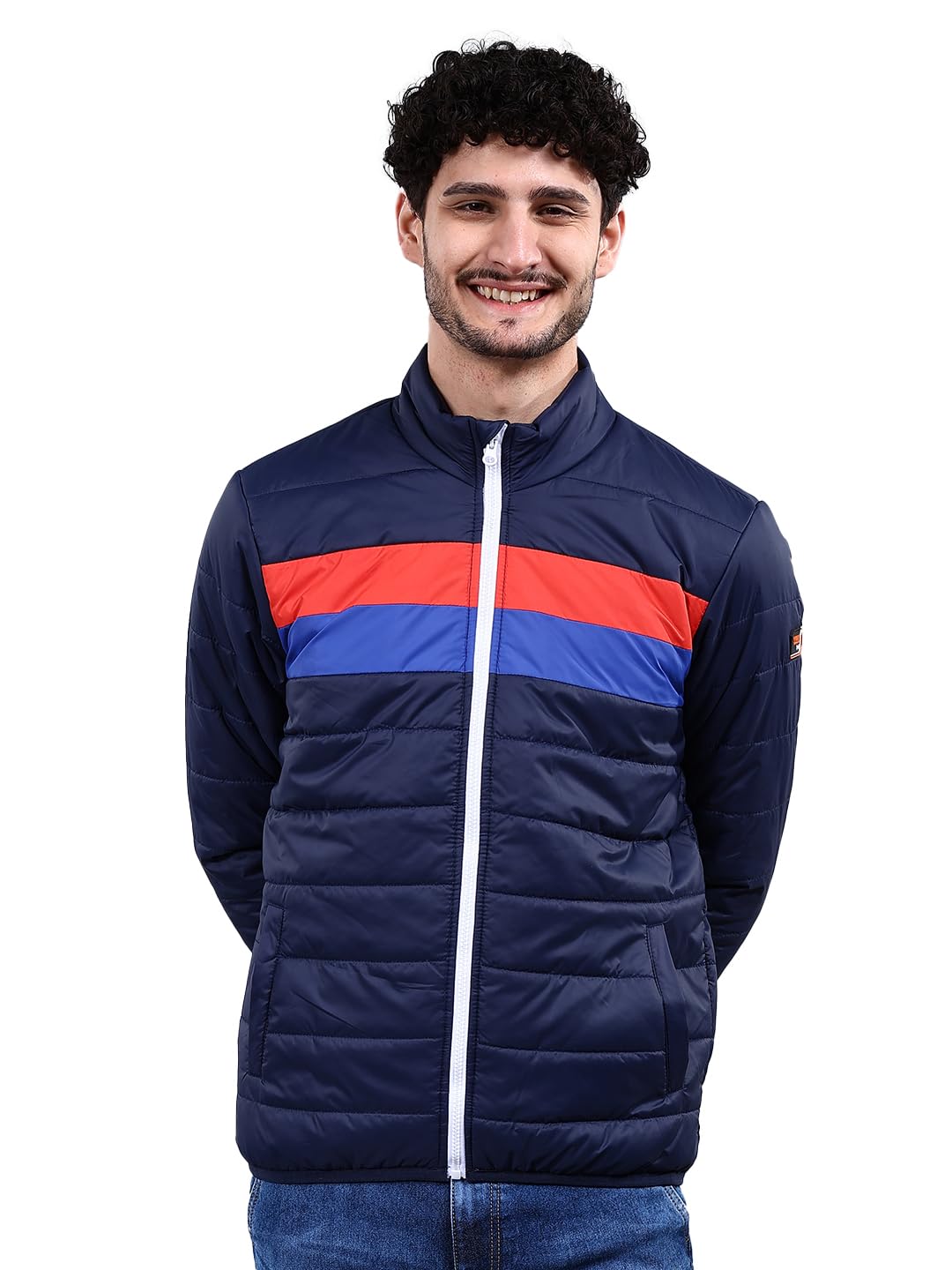 The Indian Garage Co Men Regular Fit Colourblocked Puffer Jackets
