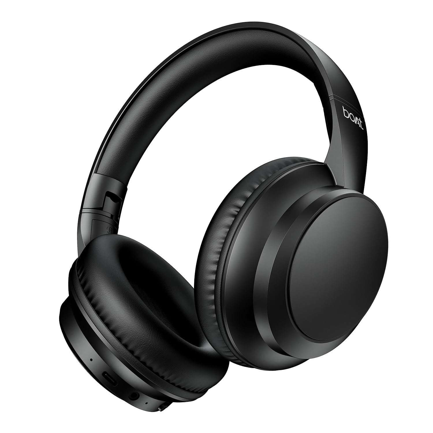 Boat Rockerz 371, 40mm Drivers, 50hrs Battery, 60ms Low Latency, ENx Tech, BT v5.4, Foldable Cups, Voice Assistant, Bluetooth Headphones, Wireless Headphone with Mic (Black Sabre