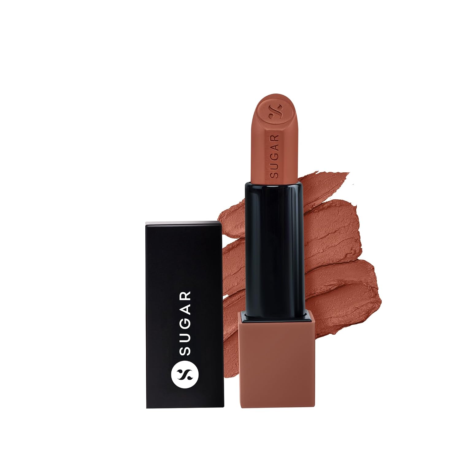 SUGAR Cosmetics Glide Peptide Serum Lipstick with Hyaluronic Acid & Vitamin E | Velvet Matte Lipstick for Indian Skin | 1-Swipe Full Coverage | 4.2gm - 03 Sahara Sands