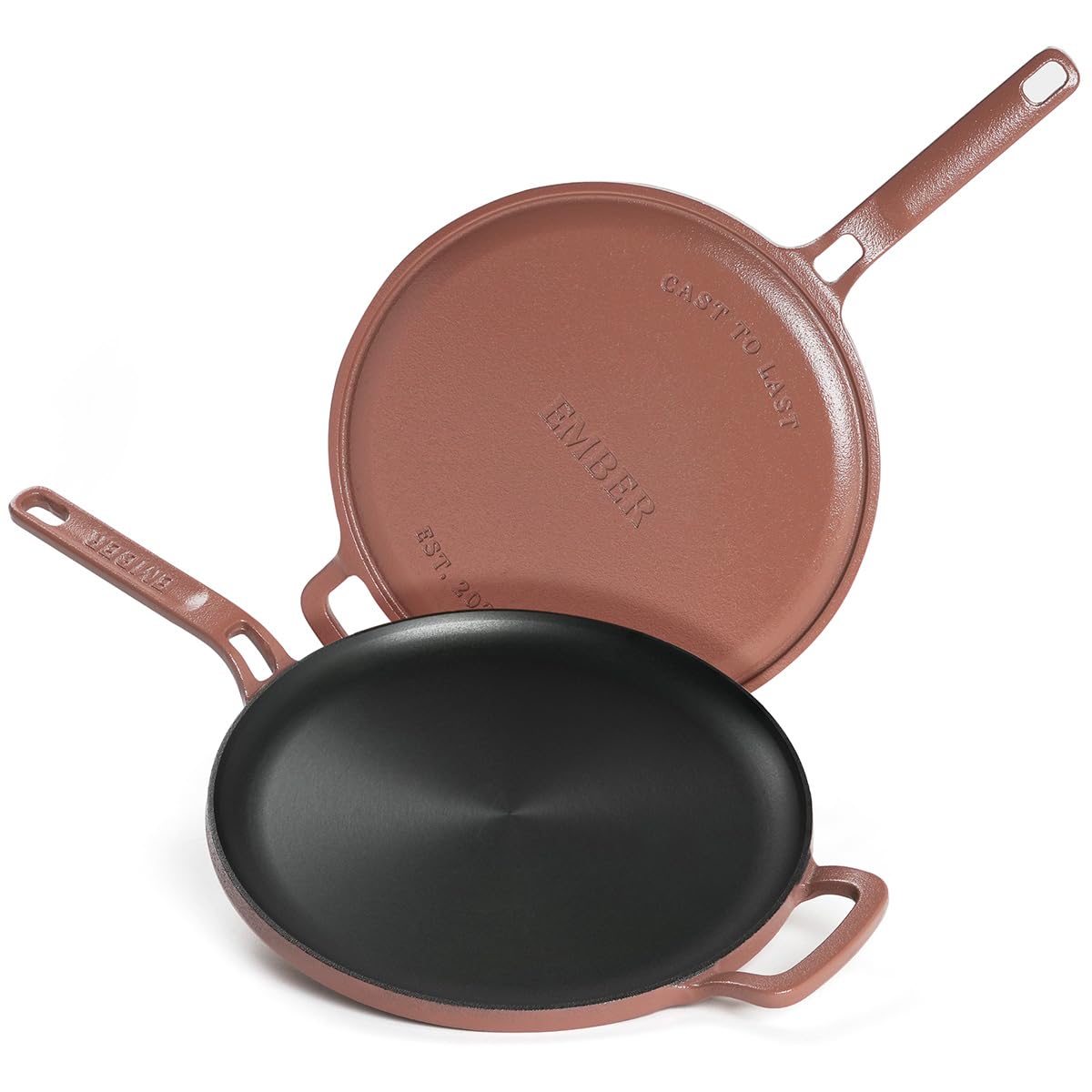Ember Cookware Pre-Seasoned Cast Iron Tawa for Dosa & Roti 27 cm | 10-Year Warranty | 30% Lighter, Non Stick Induction Cookware | Non Stick Dosa Tawa | Heavy Duty Cookware | Terracotta
