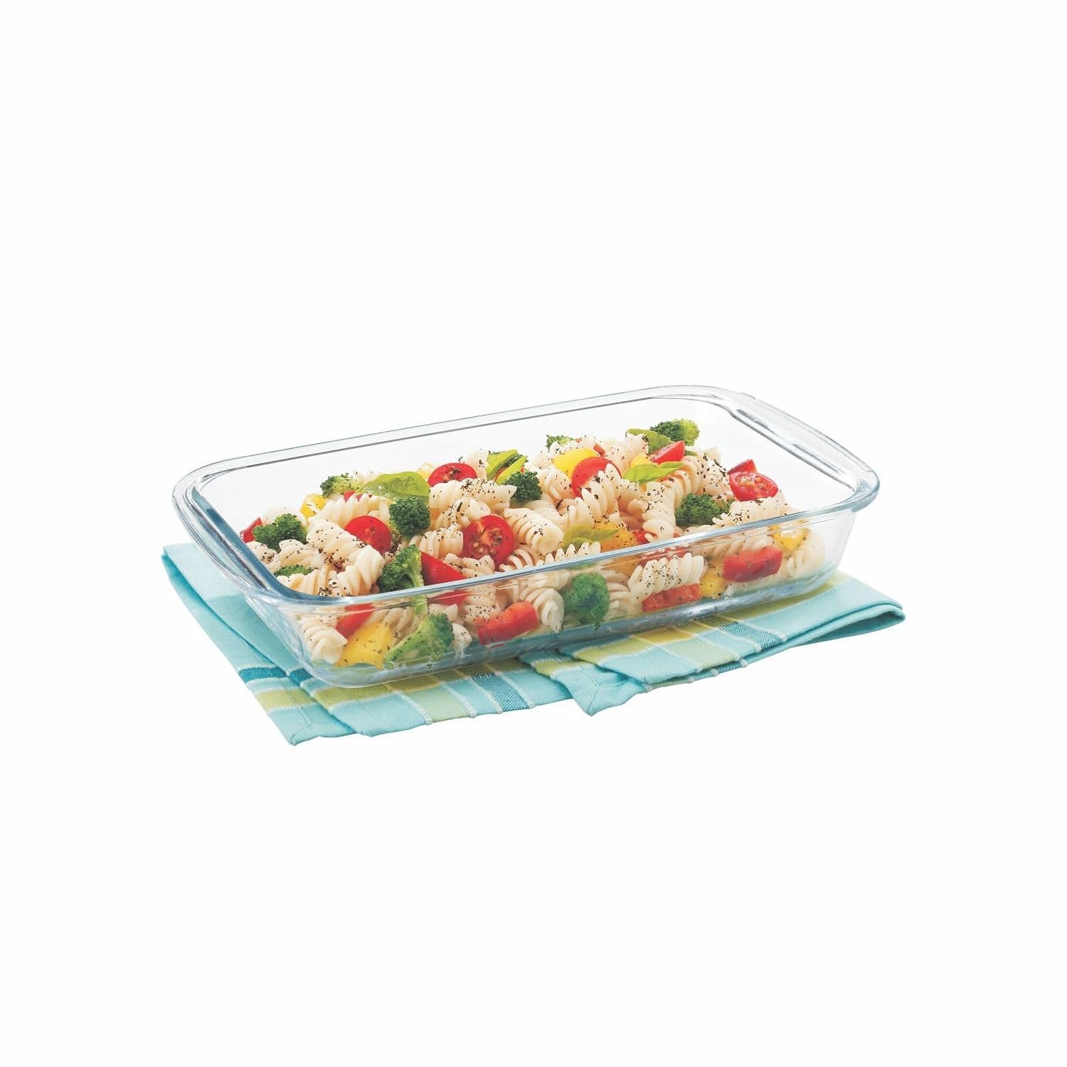SignoraWare Bake 'N' Serve Borosilicate Glass Rectangular Dish | Crystal clarity | Heat Resistant | Microwave Safe | Baking & Serving | Best for Mixing Ingredients | Gifting item (1.6 Ltr | Clear)