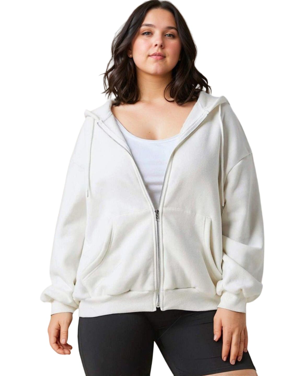 KOTTY Women Plus Size Hooded Sweatshirt for Winter|Full Sleeve Casual Hoodie for Comfortable Silhouette and Soft Inner Lining