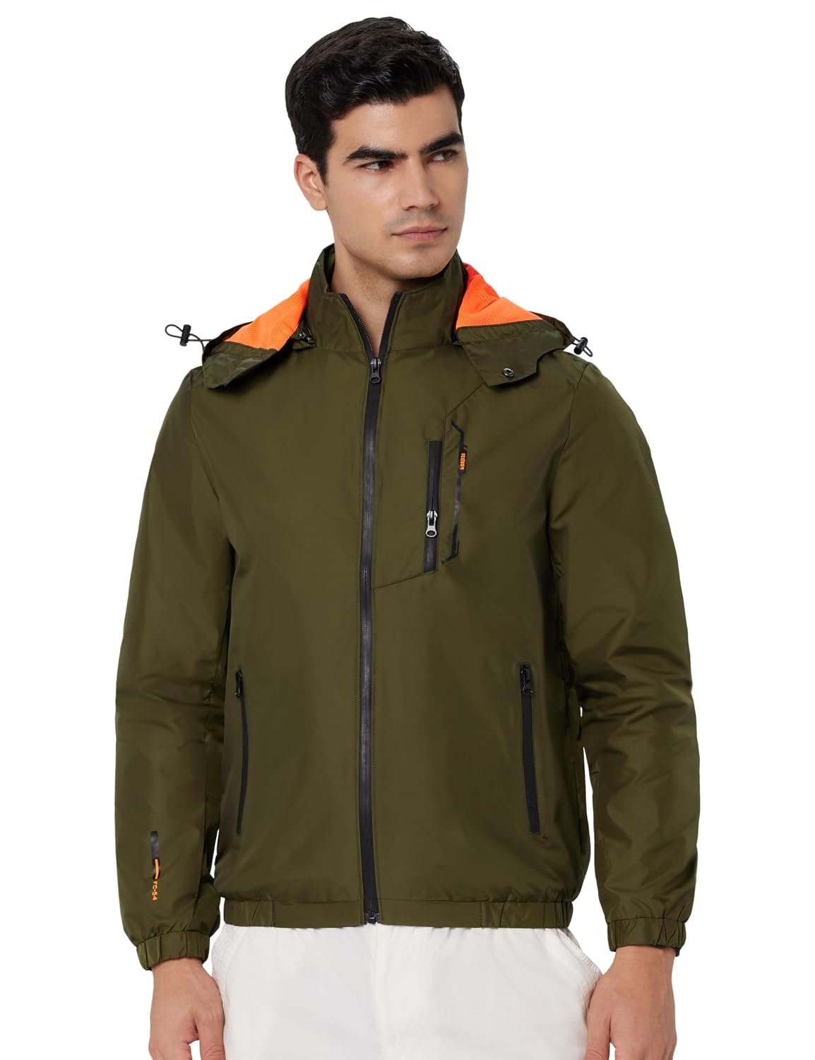 Qube By Fort Collins Men's Polyester Standard Length Regular Fit Lightweight Winter Jacket