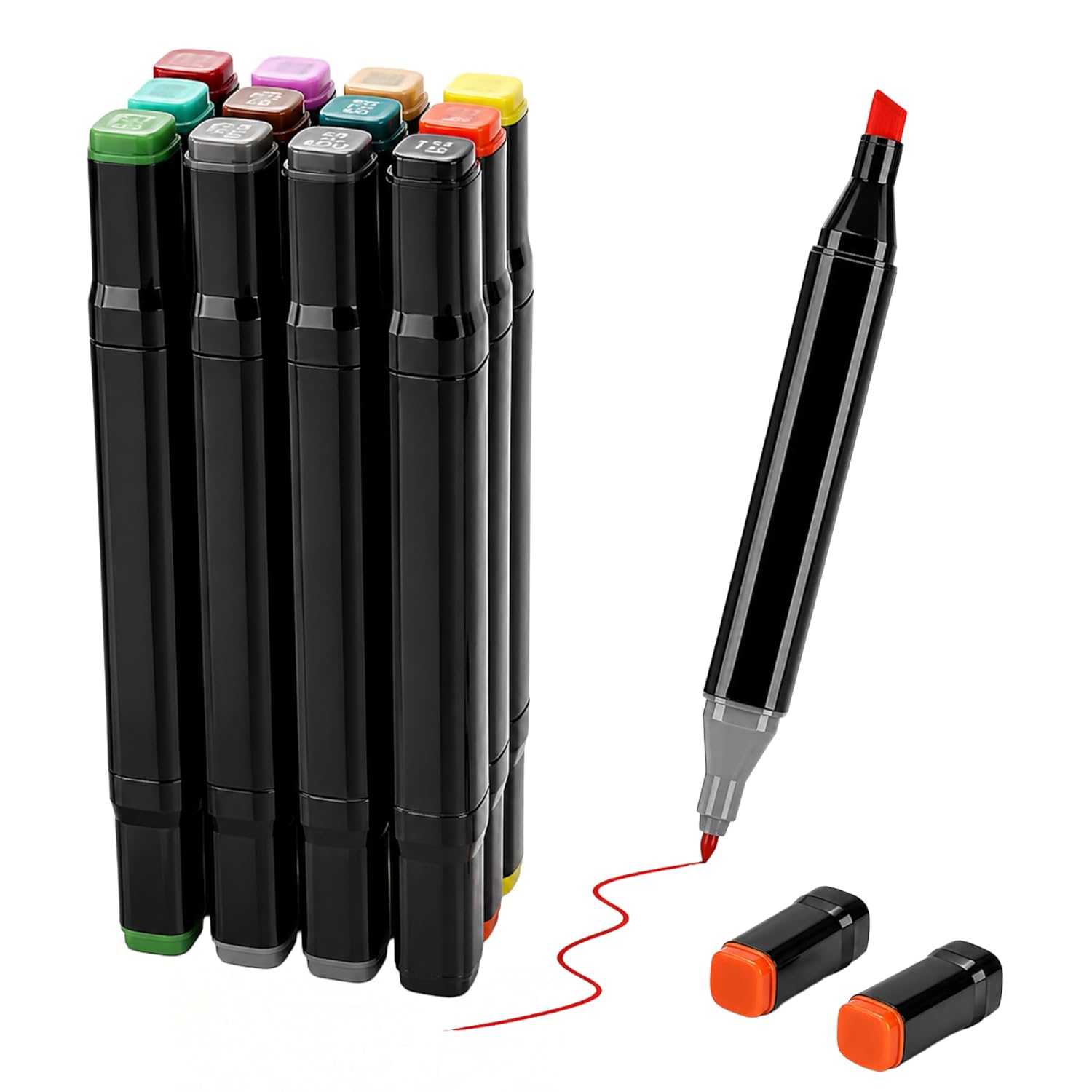 Corslet Alcohol Markers Sketch Pen Set Dual Tip Markers for Drawing 12 Color Dual Tip Art Markers Set Broad & Fine Colour Marker Set Sketch Marker Alcohol Based Drawing Marker Kids