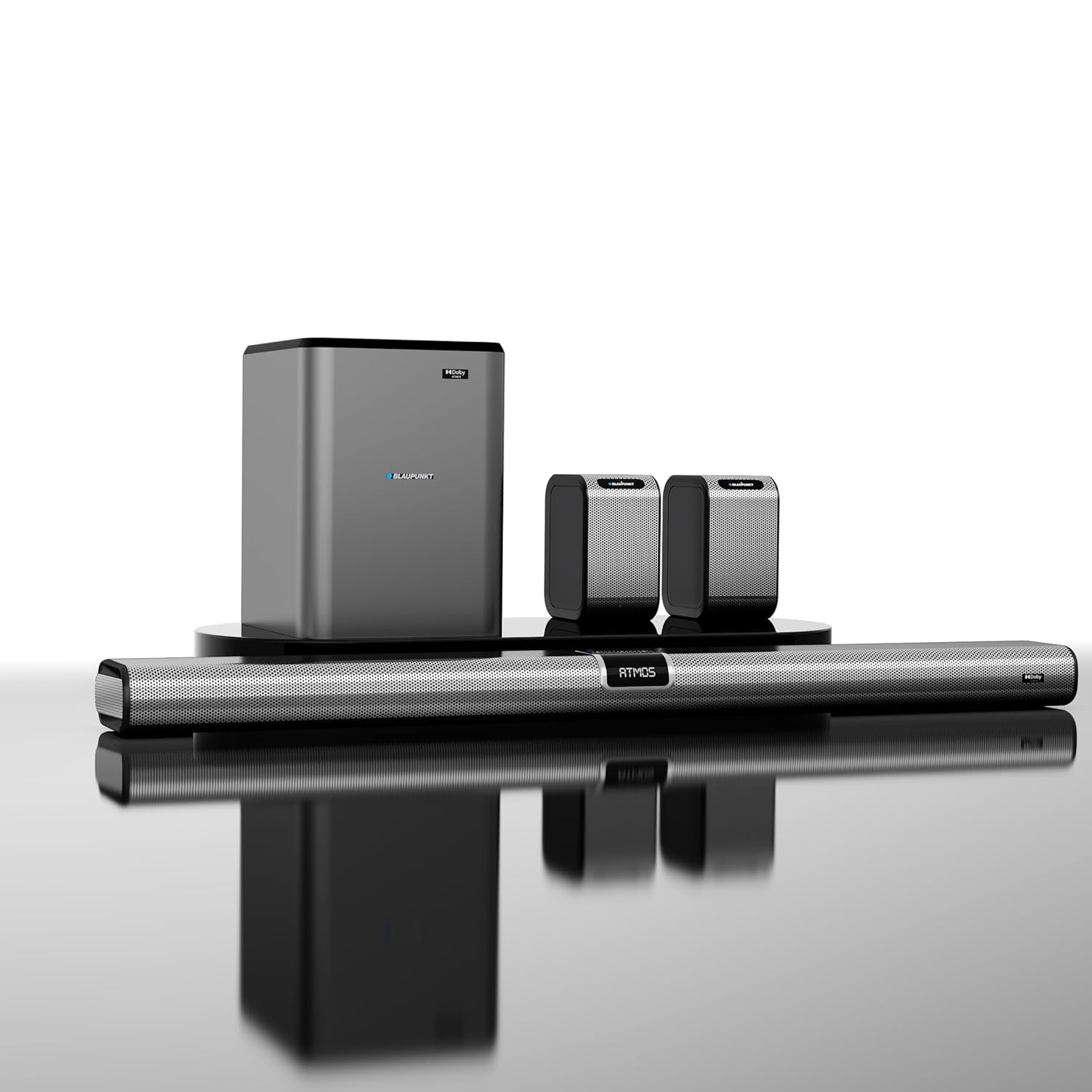 Blaupunkt SBW600 XCEED Emperor India’s Most Powerful 12.1.4 Dolby Atmos Home Theatre | 17 Runway Acoustic Drivers | 1200W RMS | 8' Wireless Subwoofer I HDMI-eARC I Wireless Mic I 3-Year Warranty