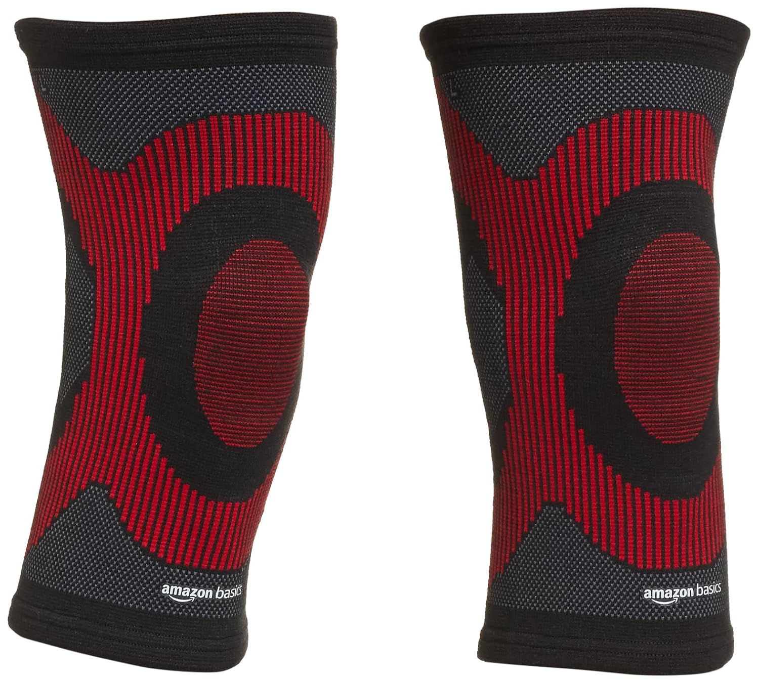 Amazon Basics - Premium Knee Cap Support | Medium Size | Quick Sweat-Dry Material | Ergonomic Design | For Execrise, Gym, Running, Cycling | Nylon