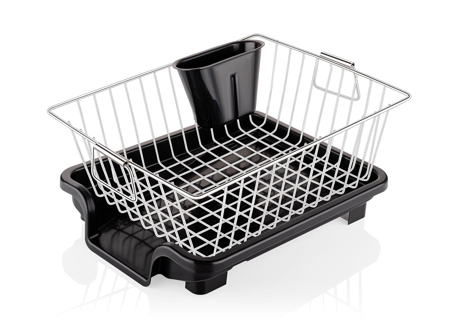 Radiant Basket Drainer & Dish Drainer Basket for Kitchen /Utensil Stand for Kitchen/Dish Drying Rack with Drainer/Bartan Stand/Dish Rack (Stainless Steel)