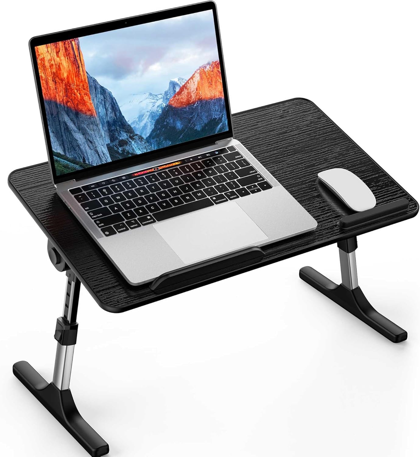 Ant LapDesk25 Adjustable Laptop Table Lap Desk Portable Bed Desk Foldable Sofa Breakfast Tray Notebook Computer Stand for Reading and Writing with Tilt Adjustmnet Suitable for all Surface_Carbon Black